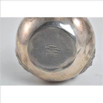 Sterling Silver Thai Pomegranate Engraved Honey Sugar Pot