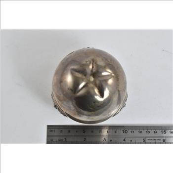 Sterling Silver Thai Pomegranate Engraved Honey Sugar Pot