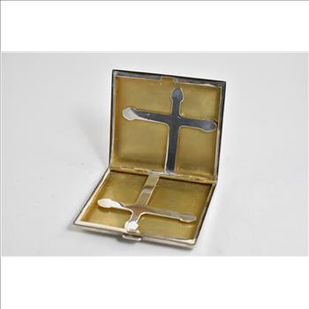 Sterling Silver Thomae Mid Century Vintage Cigarette Case