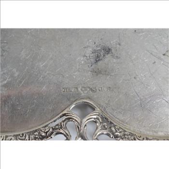 Sterling Silver Three Crowns Cream & Sugar Tray Serving Set (3 pcs.)