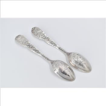 Sterling Silver Tiffany & Co Chrysanthemum Serving Spoons