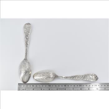 Sterling Silver Tiffany & Co Chrysanthemum Serving Spoons