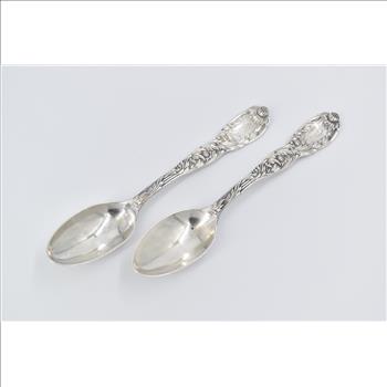 Sterling Silver Tiffany & Co Chrysanthemum Serving Spoons