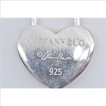 Sterling Silver Tiffany & Co Elsa Peretti Heart Locket Pendant