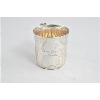 Sterling Silver Tiffany & Co Engraved Baby Cup Mug