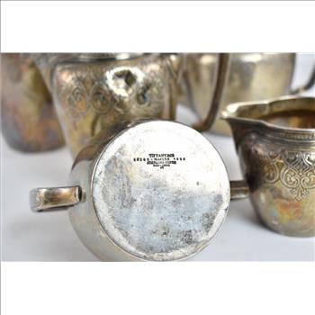Sterling Silver Tiffany & Co Floral 18143 Tea Service Set Monogram T 5 pcs