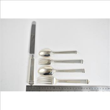 Sterling Silver Tiffany & Co Hampton Five Piece Place Setting (8 sets)