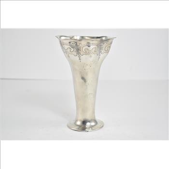 Sterling Silver Tiffany & Co Makers Scalloped Vase