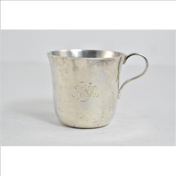 Sterling Silver Tiffany & Co Monogram Baby Cup Mug