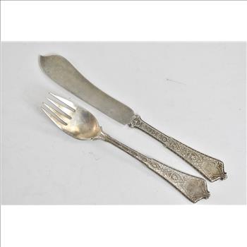 Sterling Silver Tiffany & Co Persian Fish Set (8 full sets, 1 partial)