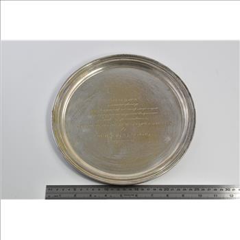 Sterling Silver Tiffany & Co Personalized Colgate Service Commemorative Dish