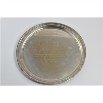 Sterling Silver Tiffany & Co Personalized Colgate Service Commemorative Dish