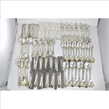 Sterling Silver Tiffany & Co Rare Whittier Pattern Partial Set (80 pcs)