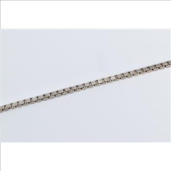 Sterling Silver Tiffany & Co Venetian 4.0mm Box Chain Link Necklace 17.75