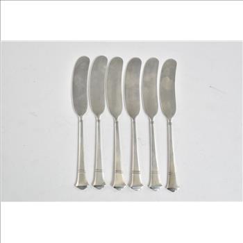 Sterling Silver Tiffany & Co. Windham Butter Spreader Set (6 pcs)