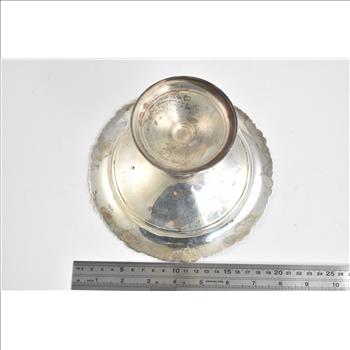 Sterling Silver Towle Enamel Pedestal Candy Nut Serving Dish Bowl