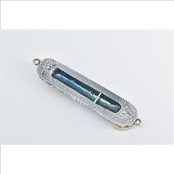 Sterling Silver Two Tone Gold Plated Mezuzah Jewish Faith