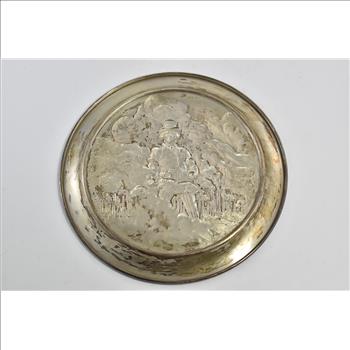 Sterling Silver Uncle Sam Arsenal of Democracy Commemorative Plate