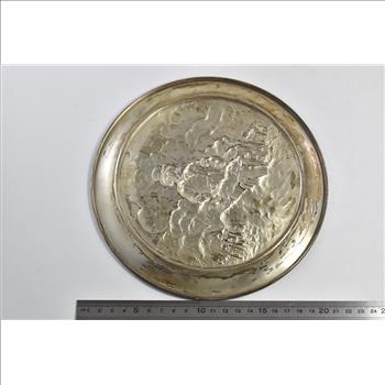 Sterling Silver Uncle Sam Arsenal of Democracy Commemorative Plate