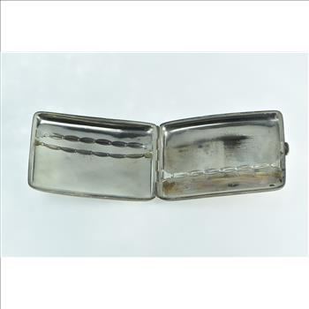 Sterling Silver Victorian Engraved Cigarette Case Scroll Pattern
