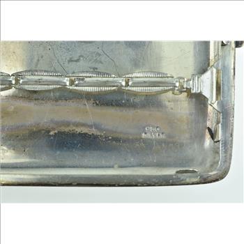 Sterling Silver Victorian Engraved Cigarette Case Scroll Pattern