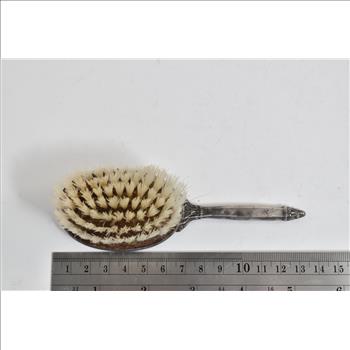 Sterling Silver Victorian Monogram Oval Hair Brush