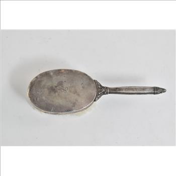 Sterling Silver Victorian Monogram Oval Hair Brush