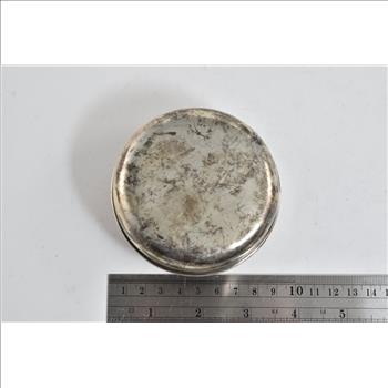 Sterling Silver Victorian Repousse Scroll Trinket Jewelry Box