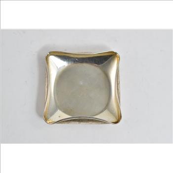 Sterling Silver Vintage Argentinian Ash Tray Squared Dish