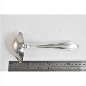 Sterling Silver Vintage Double Sided Gravy Soup Ladle 7