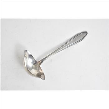 Sterling Silver Vintage Double Sided Gravy Soup Ladle 7