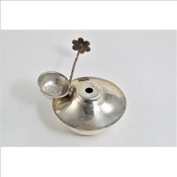 Sterling Silver Vintage Oil Lamp Lantern Light