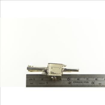 Sterling Silver Vintage Television Camera Film TV Retro Tie Bar
