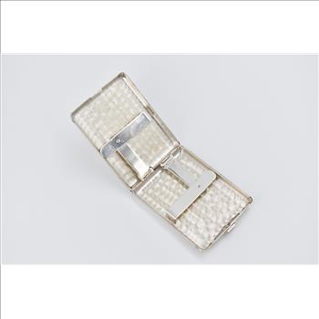 Sterling Silver Vintage Vine Engraved Monogram Cigarette Case