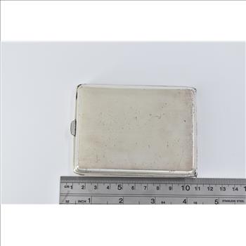 Sterling Silver Vintage Vine Engraved Monogram Cigarette Case