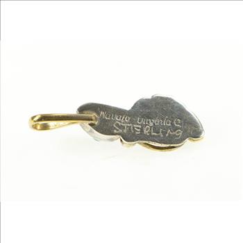 Sterling Silver Virginia C Navajo Turquoise Native American Charm/Pendant