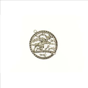 Personalized Zodiac Charm Pendant - Sterling Silver With Birthstone CZ, Virgo Symbol & September Stone - View #6