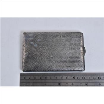 Sterling Silver Wallace Sterling Monogram Hammered Cigarette Case