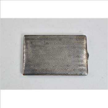 Sterling Silver Wallace Sterling Monogram Hammered Cigarette Case