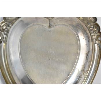 Sterling Silver Wallace Sterling Ornate Heart Trinket Ring Bowl