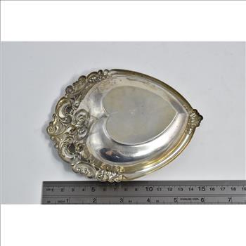 Sterling Silver Wallace Sterling Ornate Heart Trinket Ring Bowl