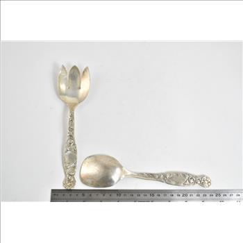 Sterling Silver Whiting & Co Heraldic Pattern Serving Set