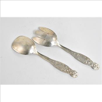 Sterling Silver Whiting & Co Heraldic Pattern Serving Set