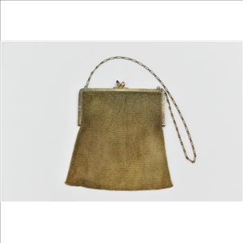 Sterling Silver Whiting & Davis Co Soldered Mesh Vermeil Purse Hand Bag