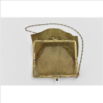 Sterling Silver Whiting & Davis Co Soldered Mesh Vermeil Purse Hand Bag