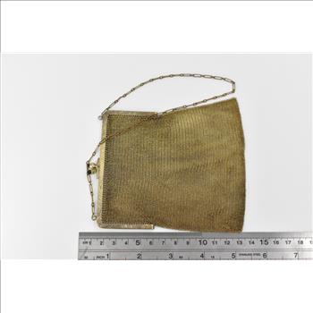 Sterling Silver Whiting & Davis Co Soldered Mesh Vermeil Purse Hand Bag