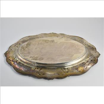 Sterling Silver Wright Kay & Co. H M S Monogram Platter