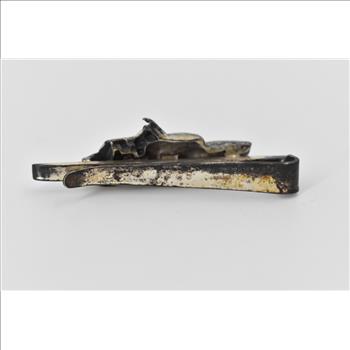 Sterling Silver Yacht Boat Vintage Nautical Motif Tie Bar