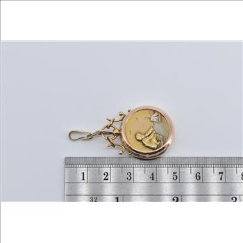 Victorian Carved Black Onyx Mythology Sail Boat Watch Fob