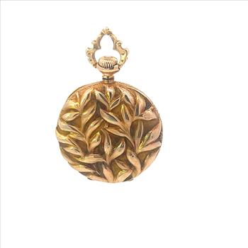 Waltham Ornate A W Co Floral Vintage Pocket Watch